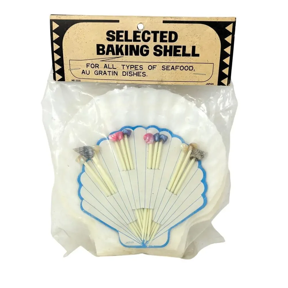 Nos Vintage Selected Baking Shells Japan Scallop Seafood Au Gratin Dishes Party